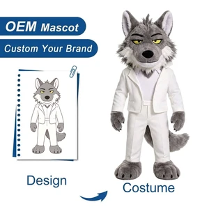 Factory Sale Halloween EVA Life Size Wolf Mascot Costume Custom Sizes Fun And Engaging