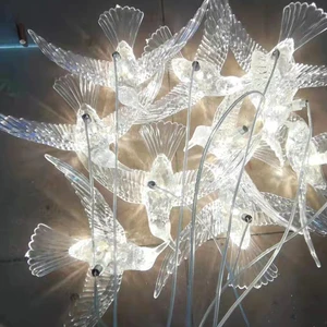 Modern Indoor Landscape Flying Birds for Home Atmosphere Party Stage Decoration Wedding Lamp LED