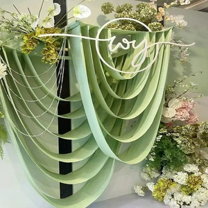 Modern Wedding Stage Decorations Wave Ceiling Fabric Draping - Custom Size & Color