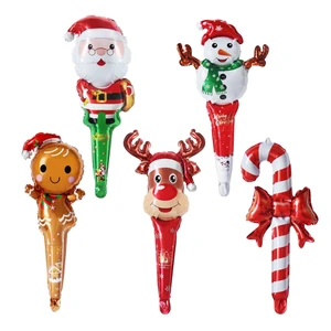 Professional Manufacture Eco-Friendly Foil Inflatable Handheld Stick Balloons for Children's Birthday Party