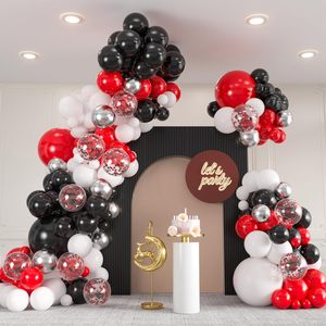 Black and Red Balloon Set for Party Decoration