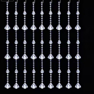 Wedding Reception Ceiling Decor Water Drop Acrylic Ceiling Decorations Wedding Fireproofing String Curtain Romantic Wedding