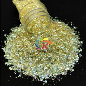 Wholesale Bulk Chamaeleon Holographic Polyester Crafts Solvent Resistant Chunky Glitter
