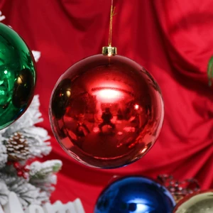 Christmas Decoration Supplies Bolas De Navidad Large Big Christmas Balls 20cm Shiny Red Color for Christmas Ornaments Decoration