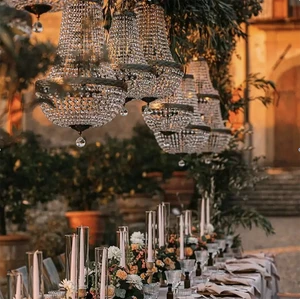 ZSW304 Metal Ball Hanging Chandelier for Wedding Ceiling Decoration