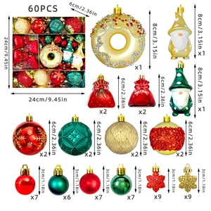 Luxury Christmas Ornament Set Hand Drawn Lattice Zigzag Line Glitter Baubles Shatterproof Transparent Tube Xmas Tree Decor Ball