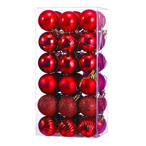 Factory Custom Pattern Logo Christmas Plastic Ball Ornaments Tree Balls Xmas Globes Decoration Set For Wedding Birthday Holiday