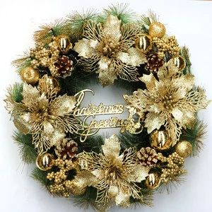 SuperZ Artificial Eco-friendly Christmas Garland Ornaments Hanging Indoor Decoration Wreath 30cm Multiple Colors for Home Party