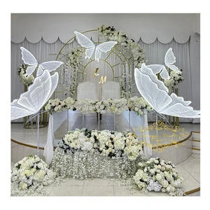 Wedding Butterfly LED Floor Lamp Adjustable Height Romantic Ceiling Light Hanging White Wedding Decoration Light