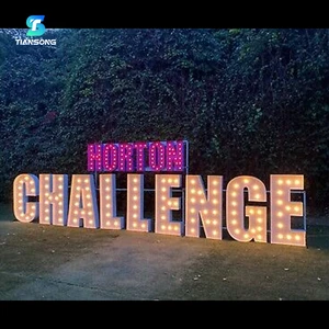 Light up Giant Letter 4ft Led Numbers Sign Marry Me Metal Marquee Letter for Wedding Decor Custom Led Illuminated Sign