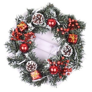 Wholesale PVC Christmas Wreath Door Hanger Holiday Flower Decorative Wreath for Festive Season Artificial Garland