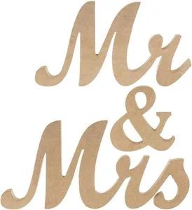 Wedding Souvenirs Wholesale Signs Table Photo Props Party Banner Decoration Mr Mrs Acrylic/Wooden/PVC Eco-friendly Wedding Signs