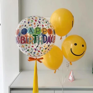 Custom Printing Birthday Design 22 Inch PVC 4D Bobo Balloons For Party
