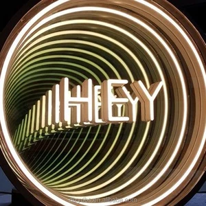 Custom Replaceable Light Segment Neon Sign Multi-layer Mirror Small Neon Signs for Wedding Decoration