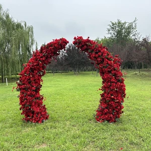 Customized Flower Arch Wedding Gate Arch Design Silk Bougainvillea Floral Arches for Party Event Background