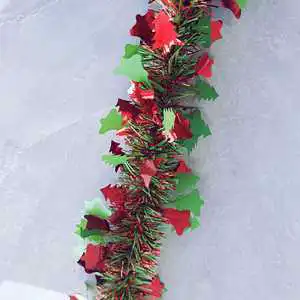 Plastic Christmas Decoration Strip Ribbon Flower Encryption Color Holiday Party Supplies Bells Christmas Tree