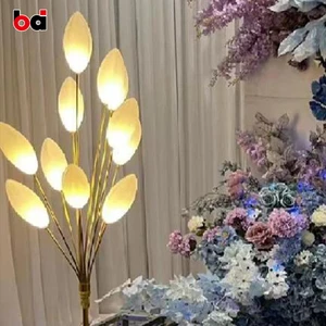 Gold Metal LED Road Guide Stage Props for Weddings AC Power Supply Essential Supplies