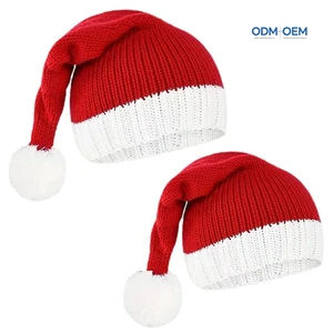 Festive Knitted Family Set Christmas Hat Holiday Costume Accessory Soft Beanie Adult Kids Xmas Party Celebration Daily Casuel