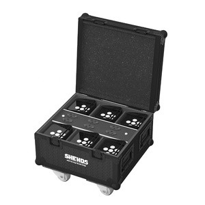 Shehds Battery Wireless Par Light Rgbwa Uv Led Uplight Wireless With Covers 6*18W Uplights Operated With Flight Case