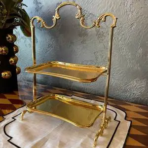 Handmade Metal Cake Stand for Wedding Dessert Display High Quality Indian Handicrafts Exporter
