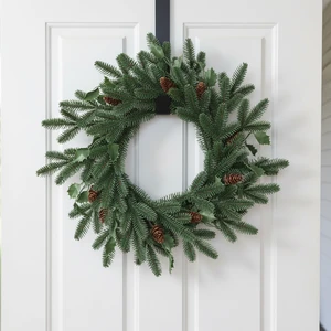AYOYO Eco-Friendly Artificial Christmas Wreath Modern Style PU Material Wall Hanging for Front Door Decoration