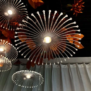 Luminous Jellyfish Ocean Dandelion Wedding Hall Shopping Mall Decoration Hanging String Wedding Hall Window Ceiling Decoration