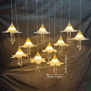 Wedding Light Supplies 10 Branches LED Acrylic String Lights Chandelier for Festival Wedding Hotel Ceiling Decoration