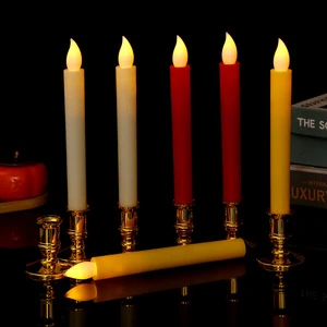 LED Electronic Flame Candle Night Light Wax Light for Wedding Party Props Decorative Ambiance Atmosphere Table Lamp