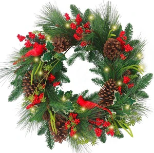 Trending Products 2024 New Arrivals Artificial Pine Christmas Wreaths for Xmas Decoration
