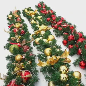 Artificial Garland 9ft 270 Christmas Wreath for Festive Party Christmas Decorations Ornaments Indoor or Outdoor