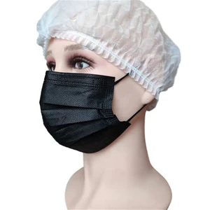 Wholesale 3ply SBPP PPMB SBPP Customized Color Non Woven Black Disposable Face Mask With Earloops