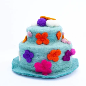 Customizable Color Eco-Friendly Handmade Wool Felt Birthday Cake Decoration for Valentine's Day Graduation Christmas Other