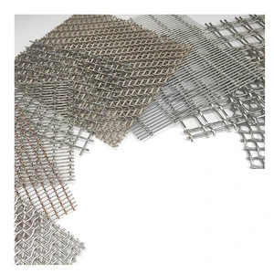 Decorative Metal Wire Mesh Panels Stainless Steel Woven Ceiling Decoration Mesh Customized Decor Curtain Partition