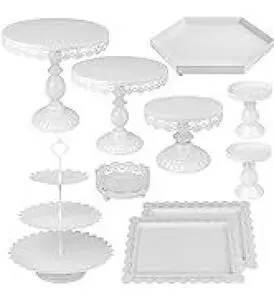 Birthday Cake Display Stand Iron 9-Piece Reusable Heat Resistant Dessert Table Decor Party Decorations Supplies Cross-border