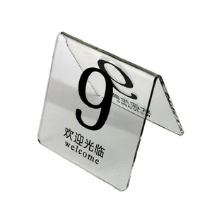 Clear V Shape Table Numbers Acrylic Table Sign Numbers For Wedding Party