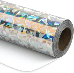 Sliver Custom Design High Quality Geometric Pattern Colorful Metallic Fancy Wrapping Paper for Wedding Birthday Baby Shower