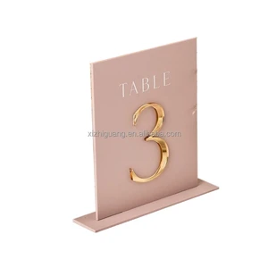 Custom Acrylic Table Sign for Wedding Decorations Premium Quality Modern Style Lightweight Customized Color & Size
