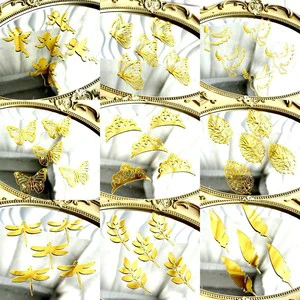 Acrylic Cake Topper Birthday Decor Crown Leaves Cupcake Dessert Decoration
