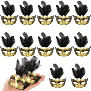 12 Pcs Mini Mardi Gras Mask Small Masquerade Masks Bulk for Mardi Gras Party Decorations Mardi Gras Costumes Party Mask