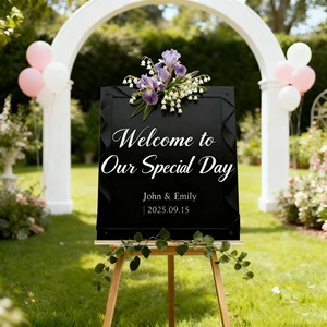 Custom Acrylic Sign Decoration for Frosted Welcome Sign Stand Board Modern Decor Sign
