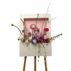 Custom Wedding Welcome Guide Sign Personalized Floral Designs 3D Vertical Display Stand Bride & Groom, Wedding Reception Sign