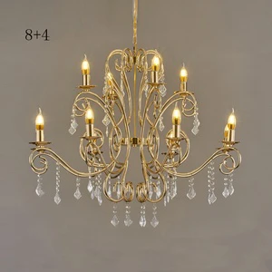 Wedding European Iron Crystal Chandelier Ceiling Lighting Wedding Decoration Lights