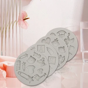 Silicone Animal Jacquard Design Shape Easy Demoulding Decorative Accessories Flip Sugar Chocolate Mold Cake Decoration Creative