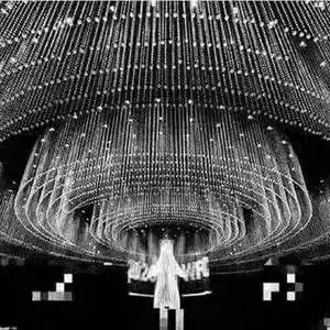 Trendy Wedding Stage Props Hanging Ceiling Decoration Ring for for Outdoor Wedding or Shopping Mall Decoration