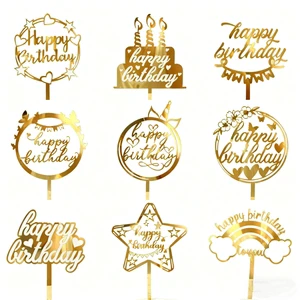 Baking Decorative Acrylic Cake Topper New Design Happy Birthday Decoration