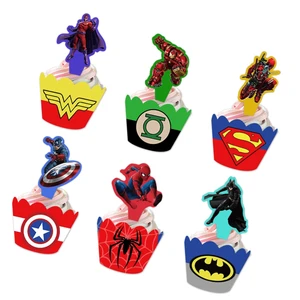 Avenger Party Decoration Cake Surround Cake Toppers Decoration for Superhero Theme Birthday Party Supplies