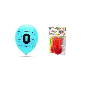 6-Pack 25cm Anniversary Party Balloons Bag with N0 Balloons