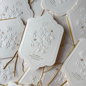 Wholesale Art Paper & Cardboard Wedding Invitations With Letterpress Printing And Matching Seal Ribbon For Event Companies