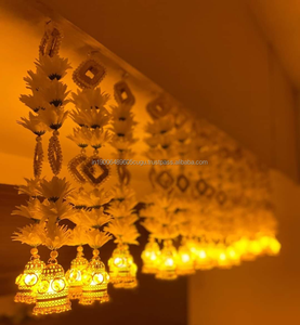 New Arrival Handmade Eco-Friendly Floral Strings Wedding Stage Backdrop Decor Haldi Mehndi Sangeet Party Garlands Home Wall Door