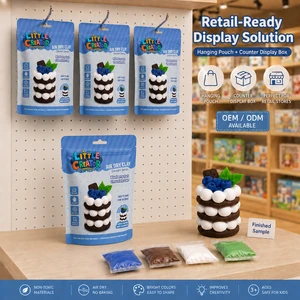 Wholesale DIY Dessert Air Dry Clay Kit, Private Label Cherry Chocolate Cake Modeling Clay Set for Art Schools E-commerce